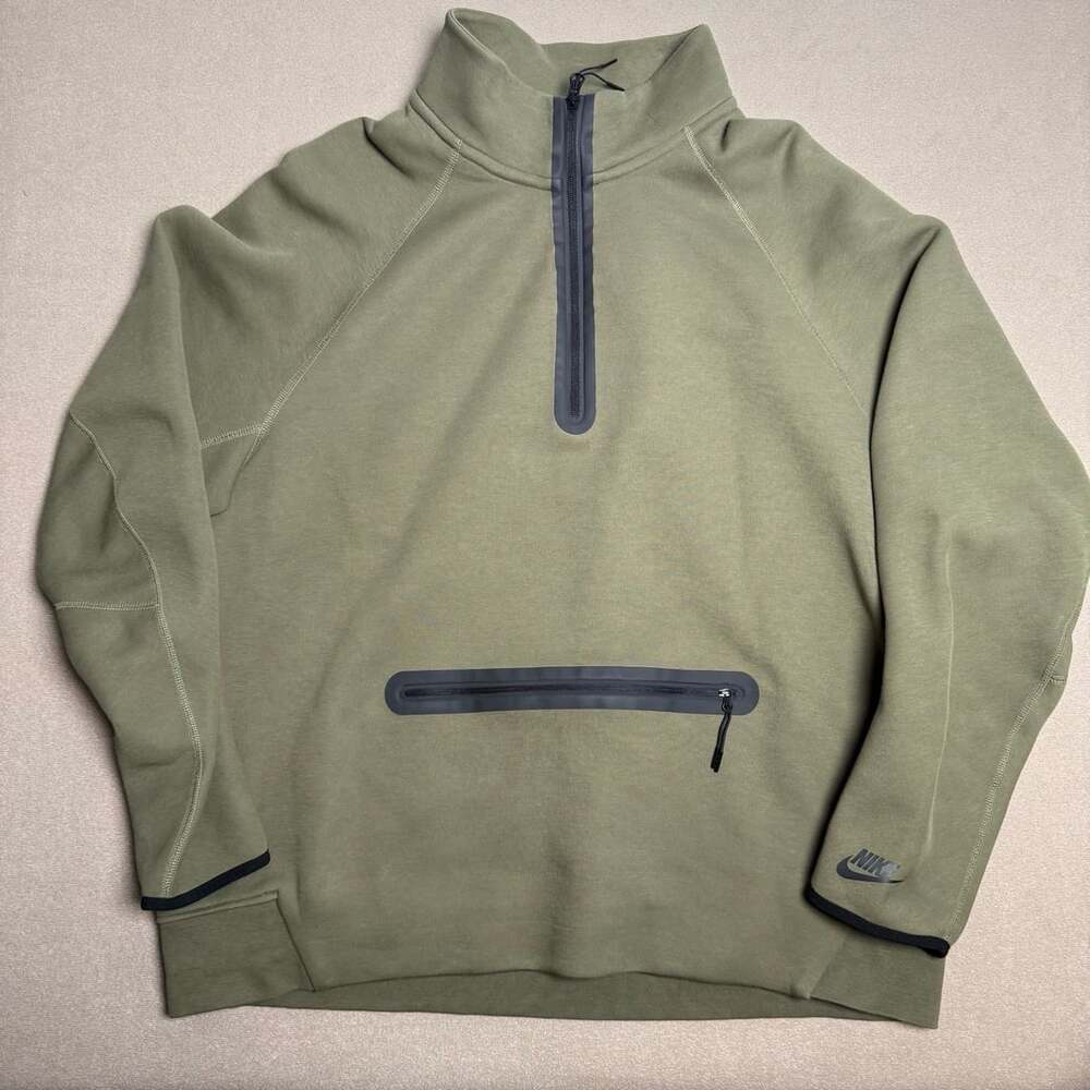 Nike Sportswear Tech Fleece 1/2 Zip Sweatshirt Neutral Olive